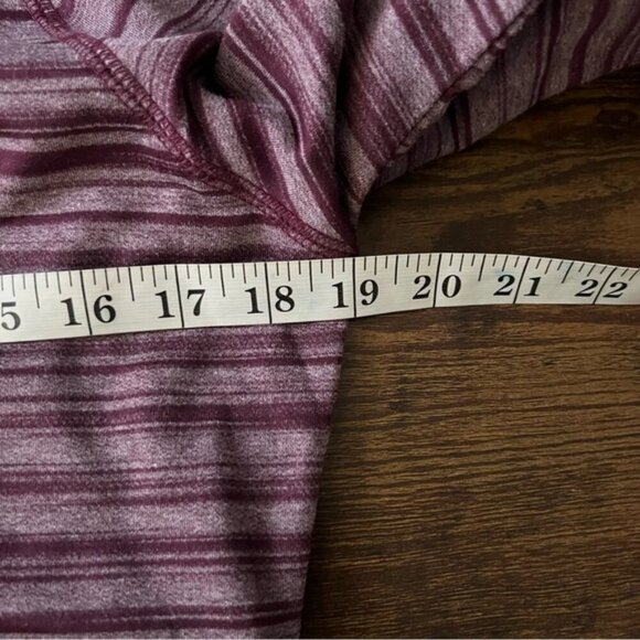 KUHL Womens Medium Piper Pullover Cowl Neck Purple Stripe Shirt French Terry Top - Picture 8 of 10
